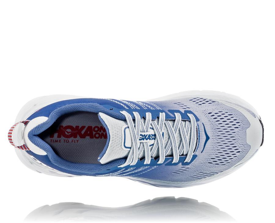 Hoka One One Loopschoenen Dames - Clifton 6 - Blauw/Wit - NK1809645